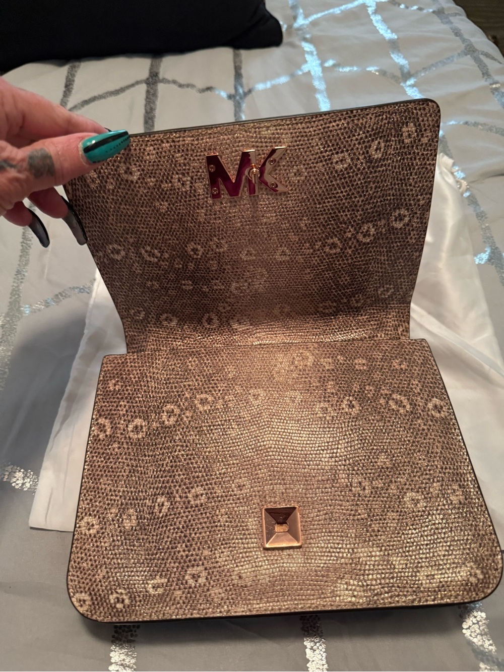 Michael Kors Metallic Gold Crossbody Bag